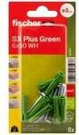 Fischer 567871 SX Plus Green Spreizd&uuml;bel 30 mm 6 mm 8 St.