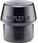 Schonhammerkopf SIMPLEX Kopf-&Oslash; 30mm Gum.schwarz mittelh.HALDER 3202.030