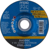 PFERD TOOLS 62012620, PFERD TOOLS 62012620 E 125-2,8 PSF DUO STEELOX...