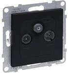 Legrand TV-SAT Durchgangsdose Seano Anthrazit 765468 5 St.