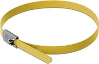 DELOCK 18785, Delock 18785 Edelstahl-Kabelbinder Gelb mit Kugelverschluss 10 St.