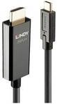 LINDY USB-C&reg; Anschlusskabel USB-C&reg; Stecker, HDMI-A Stecker 5.00 m Schwarz 43315 4K