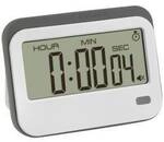 TFA Dostmann Digitaler Timer mit Stoppuhr und Wecker Timer Wei&szlig;, Grau digital