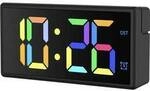 hama 00222208 Digitaler Wecker Ibiza, Multicolor-Display, mit USB-Ladefunktion,