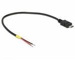 Delock USB-Kabel USB 2.0 USB-Micro-B Stecker, offene Kabelenden 0.20 m Schwarz 85541