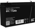 Green Cell Green Cell - Alarmsystem-Batterie - Bleis&auml;ure AGM40 Bleiakku 6 V 15 Ah