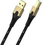 Oehlbach USB-Kabel USB 2.0 USB-A Stecker, USB-B Stecker 1.00 m Schwarz/Gold...