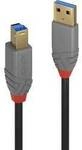 LINDY USB-Kabel USB 3.2 Gen1 USB-A Stecker, USB-B Stecker 3.00 m Schwarz 36743