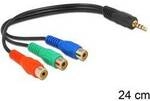 Delock Cinch / Klinke Video Anschlusskabel [3x Cinch-Buchse - 1x Klinkenstecker...