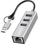 LogiLink UA0440 Netzwerkadapter/Hub 5 GBit/s USB-C&reg; (USB 3.2 Gen 1)