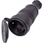 interB&auml;r 9005-004.01 Schutzkontaktkupplung Gummi 230 V Schwarz IP44