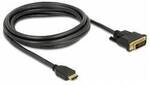 Delock HDMI / DVI Anschlusskabel HDMI-A Stecker, DVI-D 24+1pol. Stecker 2 m Schwarz