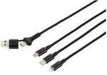 Renkforce USB-Ladekabel USB 2.0 USB-A Stecker, USB-C&reg; Stecker, USB-Micro-B...
