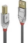 LINDY USB-Kabel USB 2.0 USB-A Stecker, USB-B Stecker 1.00 m Grau 36641