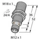 Turck Induktiver Sensor b&uuml;ndig PNP, Schlie&szlig;er BI8U-EM18WD-AP6X-H1141 1634816