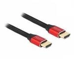 Delock HDMI Anschlusskabel HDMI-A Stecker 3 m Schwarz, Rot 85775 8K UHD, vergoldete