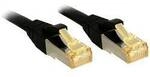 LINDY 47313 RJ45 Patchkabel CAT 6a (Rohkabel CAT 7) S/FTP 10.00 m Schwarz Geschirmt 1