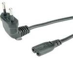 ROLINE Netzkabel Euro-Stecker (abgewinkelt) auf C7, 2pol., schwarz, 1,8 m 19.07.2093