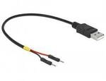 Delock USB-Stromkabel USB-A Stecker, Pfostenstecker 2pol. 0.20 m Schwarz mit
