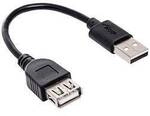 Akyga USB-Kabel USB 2.0 USB-A Stecker, USB-A Buchse 0.15 m Schwarz AK-USB-23
