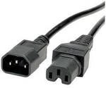 VALUE Netzkabel IEC320/C14 Stecker - C15 Buchse, H05RN-F, schwarz, 0,5 m 19.99.1120