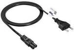 Akyga Strom Anschlusskabel [1x Euro-Stecker - 1x Kleinger&auml;te-Buchse C7] 1.5 m