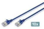 Digitus DK-1632-A-003S-B-10 RJ45 Patchkabel CAT 6a 0.3 m Blau 1 St.