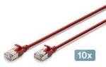 Digitus DK-1632-A-005S-R-10 RJ45 Patchkabel CAT 6a 0.5 m Rot 1 St.