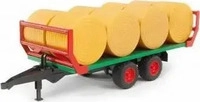 bruder Ballentransportanh&auml;nger mit 8 Rundballen Fertigmodell Landwirtschafts Modell