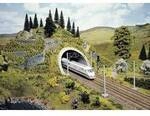 NOCH 58040 PROFI plus H0 Tunnel-Portal 2gleisig Hartschaum-Fertigmodell, Bemalt