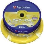 Verbatim 43489 DVD+RW Rohling 4.7 GB 25 St. Spindel Wiederbeschreibbar