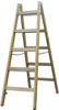 Krause 170125 Holz Stufen-Doppelleiter Arbeitshöhe (max.): 4.30 m Holz DIN EN 131