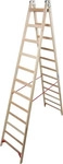 KRAUSE 170149, Krause 170149 Holz Stufen-Doppelleiter Arbeitsh&ouml;he (max.): 4.80 m
