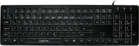 LOGILINK ID0138, LogiLink ID0138 USB Tastatur Deutsch, QWERTZ Schwarz Beleuchtet