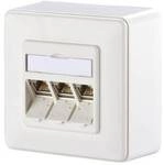Metz Connect Netzwerkdose Aufputz CAT 6a 3 Port Reinwei&szlig; 1309130002-E