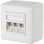 Metz Connect Netzwerkdose Aufputz CAT 6a 3 Port Reinwei&szlig; 130B12D30002-E