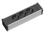 Bachmann 333.1007 Steckdosenleiste ohne Schalter Aluminium, Schwarz...