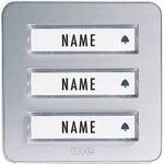 m-e modern-electronics KTA-3 A/S Klingelplatte mit Namensschild 3fach Silber 12...