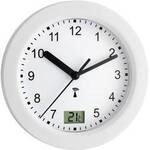 TFA Dostmann 60.3501 Funk Wanduhr 17.5 cm x 55 mm Wei&szlig; Badezimmer-/Feuchtraum
