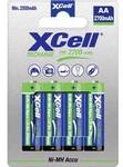 XCell X2700AA B4 Mignon (AA)-Akku NiMH 2700 mAh 1.2 V 4 St. 118740