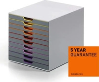 DURABLE 761027, Durable VARICOLOR10 - 7610 761027 Schubladenbox Grau DIN A4, DIN C4,
