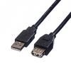 ROLINE USB 2.0 Kabel, Typ A-A, ST/BU, schwarz, 3 m 11.02.8960