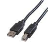 Roline USB-Kabel USB 2.0 USB-A Stecker, USB-B Stecker 0.80 m Schwarz Geschirmt