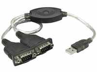 Manhattan Seriell, USB 1.1 Anschlusskabel [2x D-SUB-Stecker 9pol. - 1x USB 2.0