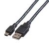 ROLINE USB 2.0 Kabel, Typ A - 5-Pin Mini, schwarz, 1,8 m 11.02.8719