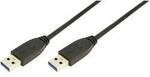 LogiLink USB-Kabel USB 3.2 Gen1 USB-A Stecker, USB-A Stecker 3.00 m Schwarz doppelt