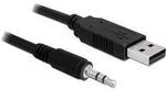 Delock USB-Kabel USB 2.0 USB-A Stecker, Klinkenstecker 3,5 mm 1.80 m Schwarz 83115