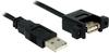 Delock USB-Kabel USB 2.0 USB-A Stecker, USB-A Buchse 1.00 m Schwarz 85106