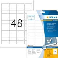 Herma 4346 Universal-Etiketten 45.7 x 21.2 mm Papier Wei&szlig; 1200 St. Wiederabl&ouml;sbar