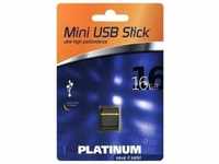 PLATINUM 177536, Platinum Mini USB-Stick 16 GB Schwarz, Blau 177536 USB 2.0